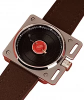 AndoAndoAndo Vinyl Record Automatic Watch RBS Red-Black-Silver AAA-VINYL-RBS