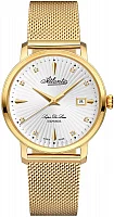 Atlantic Super de Luxe Lady Mesh Diamonds Yellow Gold PVD 29355.45.27