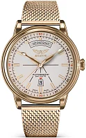 Aviator Douglas Day-Date Automatic Rose Gold PVD Mesh V.3.20.1.147.5