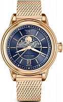 Aviator Douglas Moonflight Moonphase Rose Gold PVD Mesh V.1.33.2.256.5