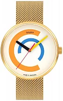 Bauhaus Walter Gropius Forum Centum Mesh Yellow Gold PVD WG.010-02M