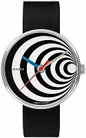 Bauhaus Walter Gropius Forum Excentric Black Leather Strap WG.002-02