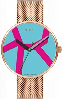 Bauhaus Walter Gropius Forum Move Mesh Rose Gold PVD WG.011-04M