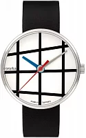 Bauhaus Walter Gropius Forum Window Black Leather Strap WG.001-01