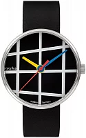 Bauhaus Walter Gropius Forum Window Black Leather Strap WG.001-03