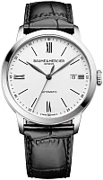 Baume & Mercier Classima Gent Automatic Date Leather Strap White Dial M0A10874