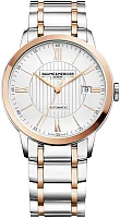 Baume & Mercier Classima Gent Automatic Date Steel Grey Dial 18k Gold Caps Limited Edition M0A10217