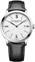 Baume & Mercier Classima Gent Quartz Date Leather Strap White Dial M0A10884