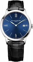 Baume & Mercier Classima Gent Quartz Date Leather Strap Blue Dial M0A10324