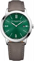 Baume & Mercier Classima Gent Quartz Date Leather Strap Green Dial M0A10607