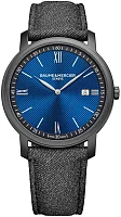 Baume & Mercier Classima Gent Quartz Date Synthetic Strap Blue Dial M0A10780