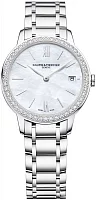 Baume & Mercier Classima Lady Quartz Date Steel White Dial Diamonds M0A10478