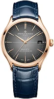 Baume & Mercier Clifton Gent Baumatic Date Leather Strap Grey Dial 18k Gold M0A10584