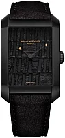 Baume & Mercier Hampton Gent Automatic Vegan Leather Strap Black Dial Limited Edition M0A10741
