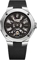 Baume & Mercier Riviera Gent Automatic Rubber Strap Skeleton Black Dial M0A10721