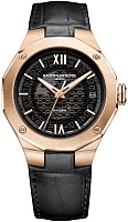 Baume & Mercier Riviera Gent Baumatic Date Leather Strap Grey Dial 18k Gold M0A10787