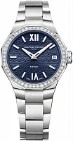 Baume & Mercier Riviera Lady Quartz Date Steel Blue Dial Diamonds M0A10765