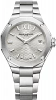 Baume & Mercier Riviera Lady Quartz Date Steel Grey Dial Diamonds M0A10614