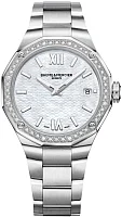 Baume & Mercier Riviera Lady Quartz Date Steel Pearl White Dial Diamonds M0A10662