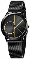 CALVIN KLEIN Minimal Medium Mesh Black PVD K3M224X1