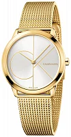 CALVIN KLEIN Minimal Medium Mesh Yellow Gold PVD K3M22526