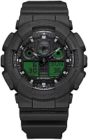 Casio G-Shock Analog-Digital Black and Electro Green Edition GA-100BEG-1AER