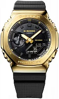 Casio G-Shock Steel Analog-Digital Metal-Covered Black & Gold GM-2100G-1A9ER