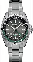 Certina DS-X GMT Anthracite Dial Steel Bracelet C047.452.11.081.00