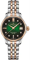 Certina DS Action Lady Powermatic 80 Diamonds Rose Gold PVD Green Dial C032.207.22.096.00