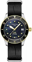 Certina DS PH100M Lady Dark Pearl Dial NATO Leather Strap C044.210.26.051.00