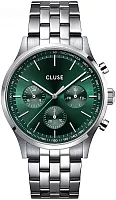 Cluse Antheor Multifunction Silver Bracelet Deep Green Dial CW21002