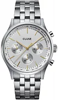 Cluse Antheor Multifunction Silver Bracelet Silver Dial CW21010