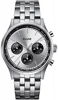 Cluse Antheor Multifunction Silver Bracelet Silver Panda Dial CW21007