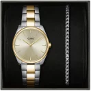 Cluse Feroce Yellow Gold Bicolour Gold Dial and Chain Bracelet Set CG11101