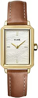 Cluse Fluette Gold Brown Leather Strap White Dial CW11515