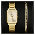 Cluse Fluette Gold Champagne Dial and Chain Bracelet Set CG11507