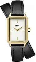 Cluse Fluette Gold Double Black Strap White Dial CW11513