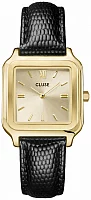 Cluse Gracieuse Gold Black Leather White Dial CW11903