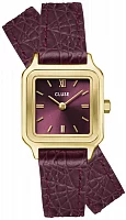 Cluse Gracieuse Petite Wine Dial Yellow Gold Double Crocodile Wine Leather CW11822