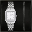 Cluse Gracieuse White Dial x Eleve Tennis Bracelet Set CG11902