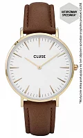 Cluse Boho Chic Yellow Gold White Brown CL18408