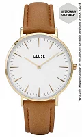 Cluse Boho Chic Yellow Gold White Caramel CL18409