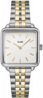 Cluse La Tetragone Bicolor Bracelet White Dial CW10313