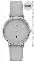 Cluse Le Couronnement Silver Silver Dial Soft Grey Leather CL63004