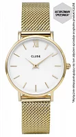 Cluse Minuit Mesh Gold White CW0101203007