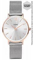 Cluse Minuit Mesh Rose Gold Silver CW0101203004