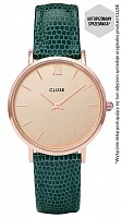 Cluse Minuit Rose Gold Lizard Green CL30052