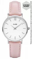 Cluse Minuit Silver White Pink CL30005