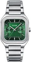 Cluse Quadrus Multifunction Day-Date Steel Bracelet Green Dial CW26202