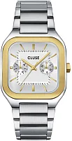Cluse Quadrus Multifunction Day-Date Steel Bracelet White Dial CW26201